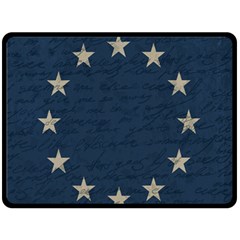 Vintage Flag - Eu Double Sided Fleece Blanket (large)  by ValentinaDesign