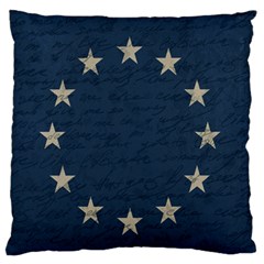 Vintage Flag - Eu Large Flano Cushion Case (one Side) by ValentinaDesign