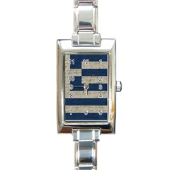 Vintage Flag - Greece Rectangle Italian Charm Watch by ValentinaDesign