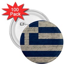 Vintage Flag - Greece 2 25  Buttons (100 Pack)  by ValentinaDesign