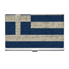 Vintage Flag - Greece Business Card Holders by ValentinaDesign