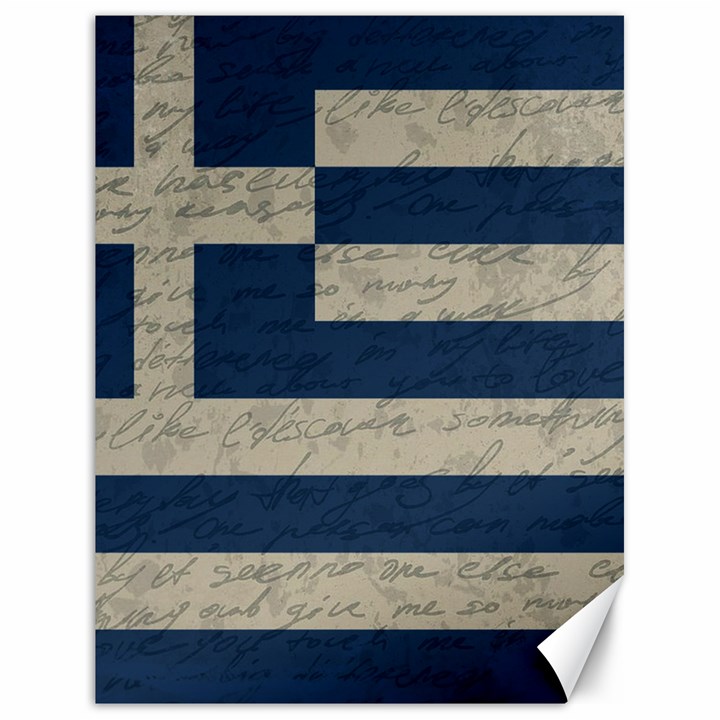 Vintage flag - Greece Canvas 18  x 24  