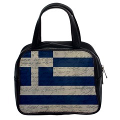 Vintage Flag - Greece Classic Handbags (2 Sides) by ValentinaDesign