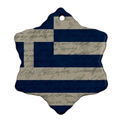 Vintage Flag - Greece Ornament (snowflake) by ValentinaDesign