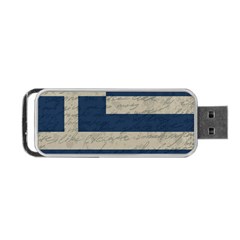 Vintage Flag - Greece Portable Usb Flash (one Side) by ValentinaDesign