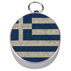 Vintage Flag - Greece Silver Compasses by ValentinaDesign