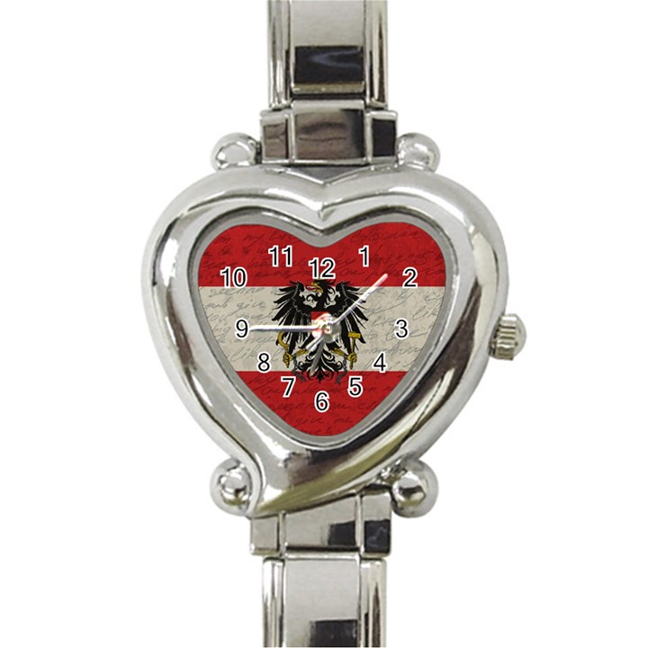 Vintage flag - Austria Heart Italian Charm Watch