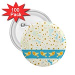 Birds And Daisies 2.25  Buttons (100 pack)  Front