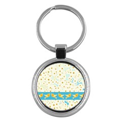 Birds And Daisies Key Chains (round)  by linceazul