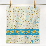 Birds And Daisies Face Towel Front