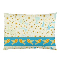 Birds And Daisies Pillow Case by linceazul