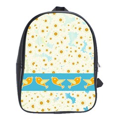 Birds And Daisies School Bags (xl)  by linceazul