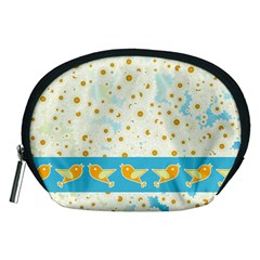 Birds And Daisies Accessory Pouches (medium)  by linceazul