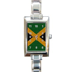 Vintage Flag - Jamaica Rectangle Italian Charm Watch by ValentinaDesign