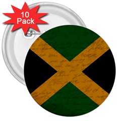 Vintage Flag - Jamaica 3  Buttons (10 Pack)  by ValentinaDesign