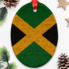 Vintage Flag - Jamaica Oval Ornament (two Sides) by ValentinaDesign