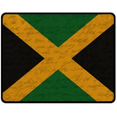 Vintage Flag - Jamaica Fleece Blanket (medium)  by ValentinaDesign