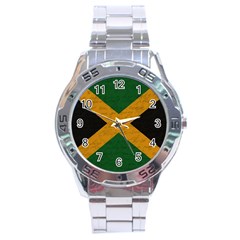 Vintage Flag - Jamaica Stainless Steel Analogue Watch by ValentinaDesign