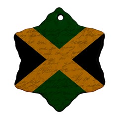 Vintage Flag - Jamaica Snowflake Ornament (two Sides) by ValentinaDesign