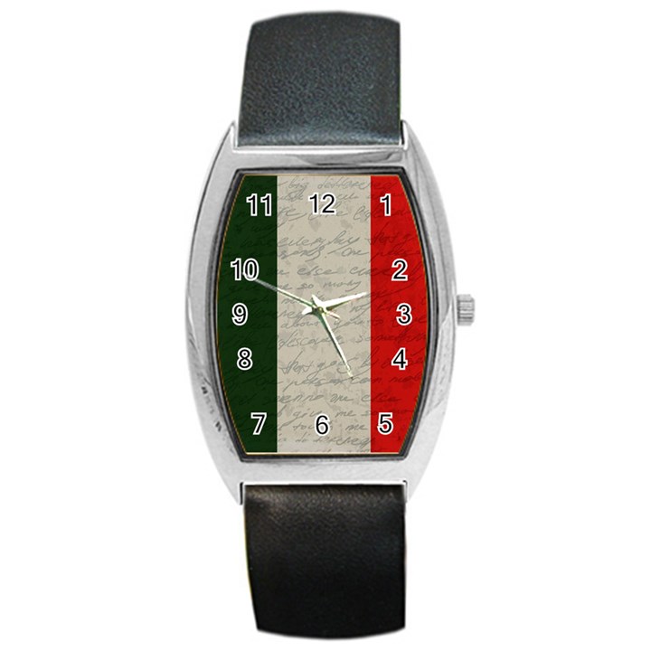 Vintage flag - Italia Barrel Style Metal Watch