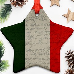 Vintage Flag - Italia Star Ornament (two Sides) by ValentinaDesign