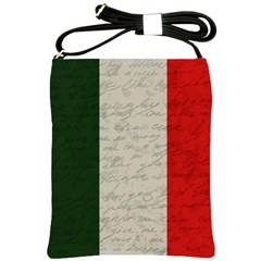 Vintage Flag - Italia Shoulder Sling Bags by ValentinaDesign