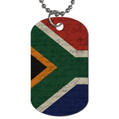 Vintage Flag - South Africa Dog Tag (one Side) by ValentinaDesign