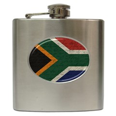 Vintage Flag - South Africa Hip Flask (6 Oz) by ValentinaDesign