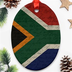 Vintage Flag - South Africa Oval Ornament (two Sides) by ValentinaDesign