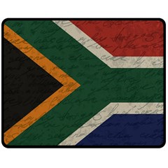 Vintage Flag - South Africa Fleece Blanket (medium)  by ValentinaDesign