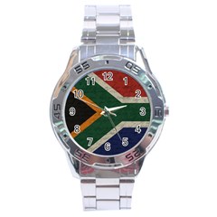 Vintage Flag - South Africa Stainless Steel Analogue Watch by ValentinaDesign