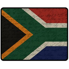 Vintage Flag - South Africa Double Sided Fleece Blanket (medium)  by ValentinaDesign