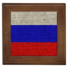 Vintage flag - Russia Framed Tiles