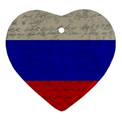 Vintage flag - Russia Ornament (Heart)