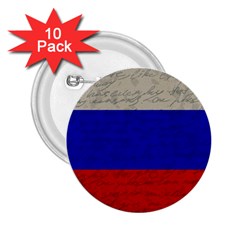 Vintage flag - Russia 2.25  Buttons (10 pack) 