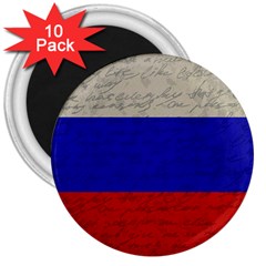 Vintage flag - Russia 3  Magnets (10 pack) 