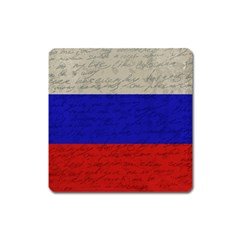 Vintage flag - Russia Square Magnet