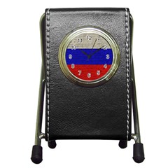 Vintage flag - Russia Pen Holder Desk Clocks