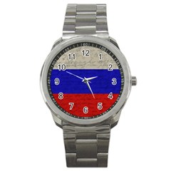 Vintage Flag - Russia Sport Metal Watch by ValentinaDesign