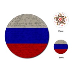 Vintage flag - Russia Playing Cards (Round) 