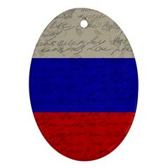 Vintage flag - Russia Oval Ornament (Two Sides)