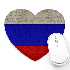 Vintage flag - Russia Heart Mousepads