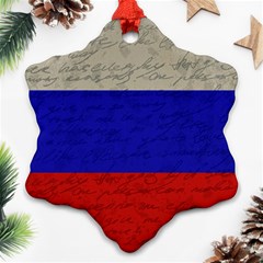 Vintage flag - Russia Ornament (Snowflake)