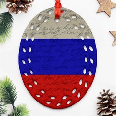 Vintage flag - Russia Ornament (Oval Filigree)