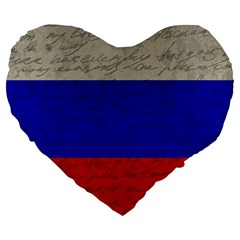 Vintage flag - Russia Large 19  Premium Heart Shape Cushions