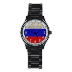 Vintage flag - Russia Stainless Steel Round Watch