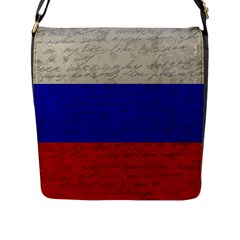 Vintage flag - Russia Flap Messenger Bag (L) 