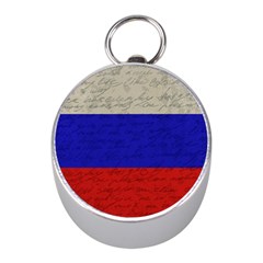 Vintage flag - Russia Mini Silver Compasses