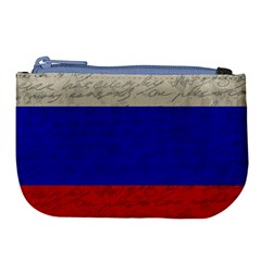 Vintage Flag - Russia Large Coin Purse by ValentinaDesign