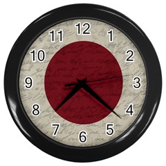 Vintage Flag - Japan Wall Clocks (black) by ValentinaDesign